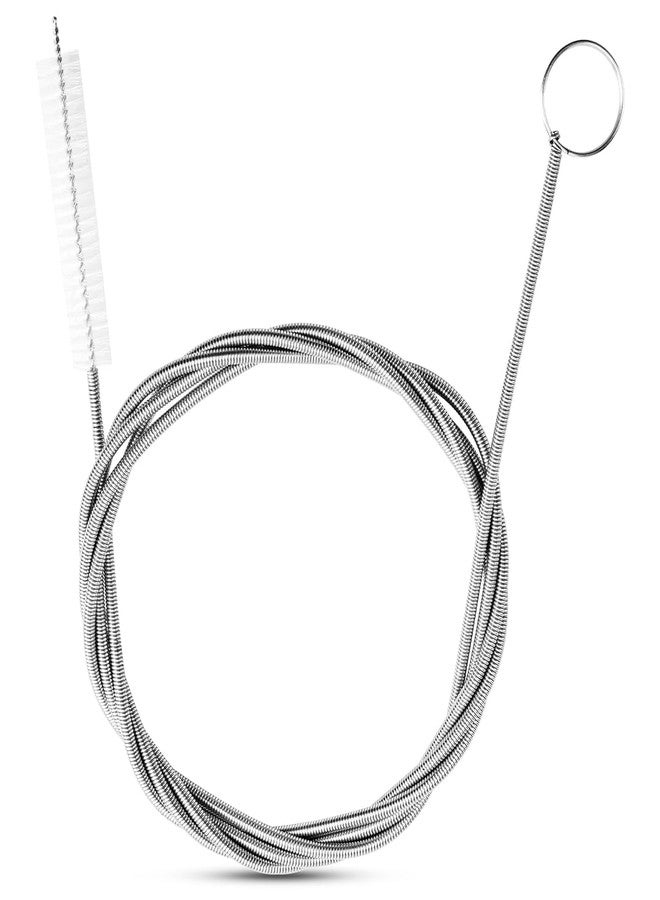 VIMNJULA 61-Inch Long Flexible Drain Brush | Pipe Cleaner Tool for Tubes, Straws, Sunroof Drains, Feeding Tubes | 8-Inch Brush Head | Long Pipe Cleaning Tool for Home, Kitchen, Aquarium (Pack of 1) - Image 1